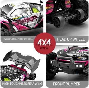 2,4 GHz Hochgeschwindigkeits 1/16 Off-Road RC-Rennwagen mit Motorbeleuchtung, 4WD-Kletterfahrzeug - Product Image 4