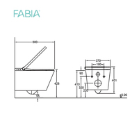 FABIA WC intelligent mural certifié CE, avec bidet électrique automatique en céramique, fonction lavage et massage, vente en gros