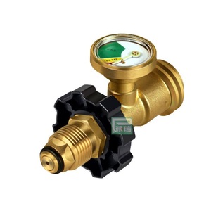 Propane Tank <b>Adapter</b> Pol To Qcc1 Type 1 Copper With Gauge For Gas Cylinder Connection - Product Image 3