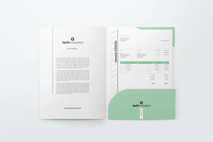 Carpeta de Negocios Moderna con Impresión Personalizada, Carpeta de Presentación A4 con Bolsillo para Uso Corporativo y Tecnológico, Impresión OEM - Product Image 2