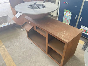 Barbecue de luxe moderne de style coréen en acier Corten de grande taille avec <span class=keywords><strong>plancha</strong></span> pour la cuisson en extérieur - Product Image 4
