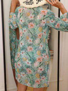 Ensemble de maillot de bain trois pièces pour femme, bikini taille basse d'été, avec cache-maillot et haut à manches longues push-up, pour la plage - Product Image 2