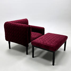 Fauteuil d'angle italien moderne, mobilier minimaliste de luxe, chaise de salon avec structure métallique, fauteuil d'appoint de luxe pour la maison - Product Image 6