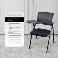 Chaise pliante de conférence avec tablette intégrée et tableau d'écriture – Chaise de formation de bureau polyvalente