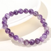 Pulsera de Amatista Natural YH con Encaje, Brazalete de Cuentas de Cristal Morado para Mujer, Joyería Espiritual de Gemas, Regalo de Tendencia, Venta al por Mayor