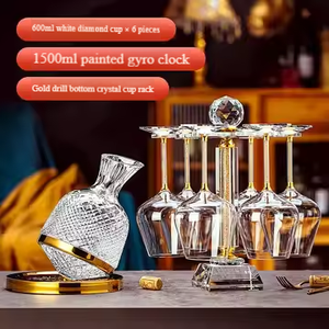 Cá Nhân 1500Ml Sáng Tạo Quay <span class=keywords><strong>Whisky</strong></span> Và Rượu Vang Decanter Pha Lê Thủy Tinh Quay Và Wobbling Tumbler Set - Product Image 5
