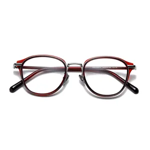 Benyi 2024, venta al por mayor de gafas ópticas redondas para mujer con monturas de gafas de luz azul de metal de alta calidad