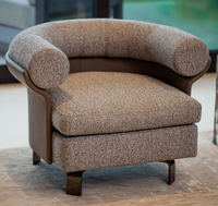 Fauteuil de détente moderne à une place avec revêtement en tissu de qualité supérieure pour salon, coin détente et coin lecture
