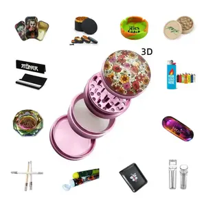 Custom Smoke Set Grinder Lenticular 3D Holographic Wholesale Rolling Tray Grinder Other Lighters & Smoking Accessories Wholesale
