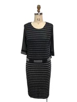Robes de soirée élégantes pour femmes, grandes tailles, avec paillettes et extensibles, pour la mère de la mariée, tenue de soirée formelle noire occasionnelle