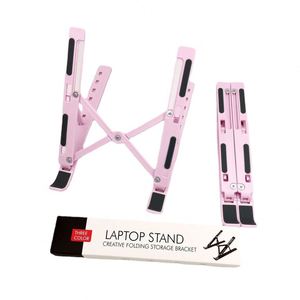 X604-1 Portable Foldable Plastic Tablet <b>PC</b> <b>Stand</b> with Adjustable Height for Computer Desk Compatible with iPad - Product Image 3