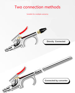 Juego de Pistola de Aire Comprimido de Alta Resistencia con Conexión NPT de 1/4'', Incluye Extensión de 4'', Acoplador Rápido Industrial, Portabolas de Acero-001 - Product Image 4
