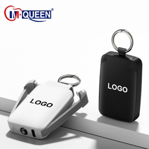 พาวเวอร์แบงค์พกพาแบบพวงกุญแจ แบตเตอรี่ลิเธียมโพลิเมอร์แบบกำหนดเอง  ขนาดเล็ก  พร้อมสายชาร์จในตัว ความจุ 2000mAh ระบบป้องกันการสูญหาย ระบุตำแหน่งทั่วโลก - Product Image 1