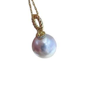 Colgante de Plata S925 con Cuentas Redondas de 8-15 mm, Accesorios para Collares de Moda DIY, Base Vacía 30885, Colgantes y Dijes de Perlas - Product Image 5