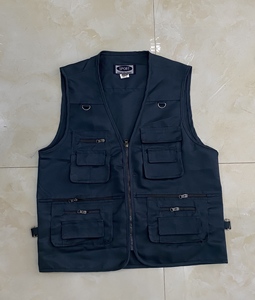 <span class=keywords><strong>Gilet</strong></span> d'automne à <span class=keywords><strong>capuche</strong></span> <span class=keywords><strong>noir</strong></span> personnalisé avec logo pour <span class=keywords><strong>homme</strong></span>, fermeture éclair, 100 % polyester, motif uni, poches, traitement anti-plis - Product Image 4