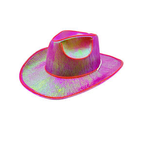 Westerse Stijl Led Western Party Cowboy Hoed Kleurrijke Cowgirl Hoeden Groothandel Licht Up Cowboy Hoed - Product Image 2