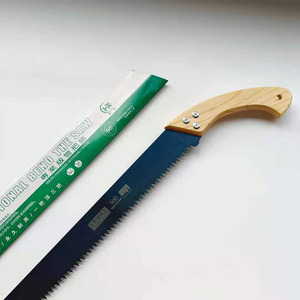 Scie à main Hengtai à manche courbé 500 mm, lame fixe, manche en bois, pour le travail du bois et le jardinage - Product Image 1