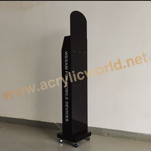 Tầng Đứng Xoay POP Kim Loại Pegboard Điện Thoại Di Động Phụ Kiện Sạc Cáp Hỗ Trợ Chủ Bán Lẻ Hiển Thị Cửa Hàng Lịch Thi Đấu - Product Image 4