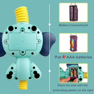 Jouets de <span class=keywords><strong>bain</strong></span> pour enfants, vente chaude 2021, éléphant électrique, animal suceur, pomme de douche électrique, pluie pour enfants, jouets de <span class=keywords><strong>bain</strong></span> - Product Image 4