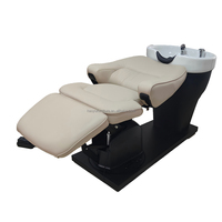 Chaise électrique de shampooing de salon de coiffure haut de gamme avec la chaise de lavage de cheveux de commande de pied de bol