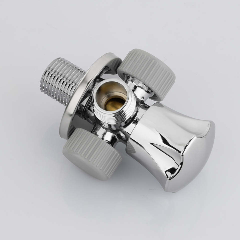 Thread For Sample Brass 1 in 3 Out Angle Valve Ceramic Cartridge 1/2 in Male Thread ...