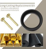 99-660 Tank to Bowl Bolt & Gasket Kit for Gerber | Toilet Repair Assembly for Gerber Avalanche AV2889X WS2889X LS28890 Tank