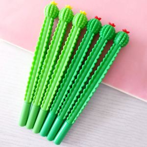 Hot Selling Vegetable Fruit Series Cactus Shape Novelty Roller Ballpoint Plastic Advertising <b>Pen</b> - Product Image 2
