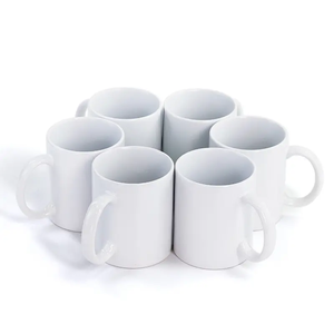 Holesale-taza de café de cerámica personalizada por sublimación, vaso redondo y liso, 11oz - Product Image 2