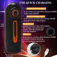 6-in-1 Automatischer Masturbator für Männer mit Vakuumpumpe, Stoß-, Rotations-, Saug- und Heizfunktion, Elektrische Masturbationsmaschine