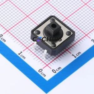YTS1B0031ABT00 Tactile Switch Through hole Component (THT) Switch 1.6N 12mm 12mm 7.3mm - Product Image 1