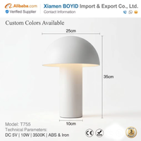 Lampe de table portable Boyid au design classique moderne, alimentation CC rechargeable, LED CRI80, 30 000 heures, blanc chaud, commande par interrupteur, pour chambres à coucher
