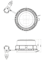 Luz Estroboscópica R65 TA2 de 20 LED Ámbar, Impermeable, 70W, con Montaje Magnético, Giratoria, de Advertencia, Lámpara de Emergencia Intermitente