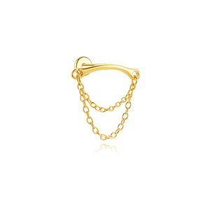 Pendientes Minimalistas de Plata S925 Chapados en Oro Premium con Zirconia de Base Plana, Hipoalergénicos, para Piercing de Cartílago, Sin Níquel - Product Image 3