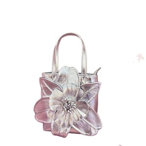 French-style Three-dimensional Flower Bucket Party <b>Bag</b> for Women Bride With Polyester Clutch <b>Small</b> Handbag Tanjing - Product Image 5