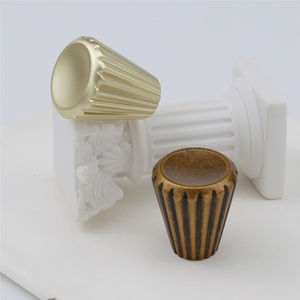 Tirador Minimalista de Lujo Ligero de Aleación de Zinc con Patrón Vertical Cónico de Un Solo Agujero Ovalado para Gabinetes, Armarios y Cajones - Product Image 1