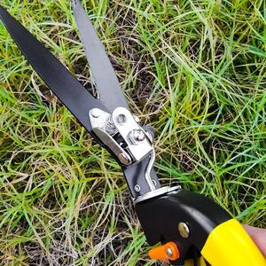 3 Industrielle Manuelle Gartenscheren, Drehbare Rasen- und Gras-Trimmscheren, Gummigriff, Wolfram, 20cm, Gelb, KHC - Product Image 6