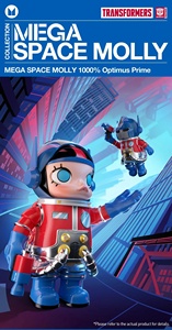 POPMART MEGA SPACE MOLLY 1000% Optimuss Prime Figurine d'action en PVC d'anime originale, peluche, échelle 1/12, décoration d'intérieur, boîte mystère - Product Image 4
