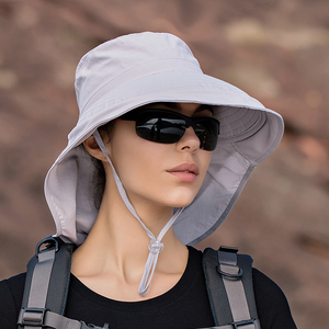 Chapeaux de soleil légers avec ouverture pour queue de cheval, chapeaux bob d'été pour femmes, à large bord, protection oculaire extérieure, casquette de protection solaire - Product Image 4