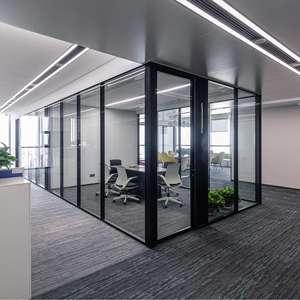 Parete divisoria dell'ufficio di progettazione moderna ultime pareti di vetro temperato per uso interno del magazzino dell'ufficio - Product Image 1