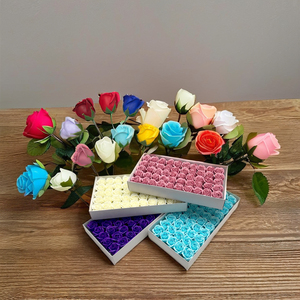 Three-Layer <strong>Soap</strong> <strong>Rose</strong> Simulation DIY Bouquet Water Splash Belt Base Flower Tray Valentine's Day Artificial Flowers Flower Head - Product Image 3