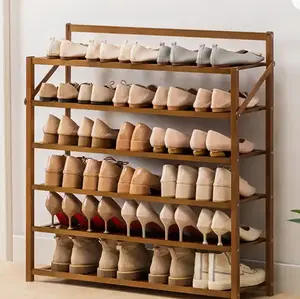 Hot-selling Cheap Folding Shoe Rack Shoe Cabinet Storage Shoe Cabinet Storage Solid Wood Adjustable Custom Multilayer Modern