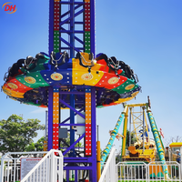 Attraction Tour de Chute Libre à Forte Demande et à Rendement Élevé, avec Effets de Levage et de Rotation, pour Parcs d'Attractions, Fêtes Foraines et Investisseurs en Parcs