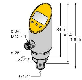 Turck cảm biến áp suất PS010W-401-2UPNZX-H1141-Độ chính xác cho tự động hóa công nghiệp | turck Chính hãng | tối ưu hóa Google - Product Image 5