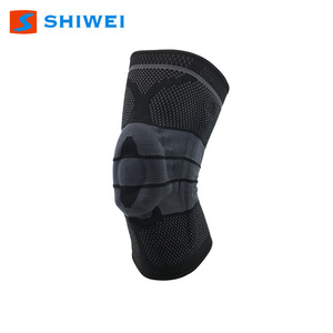 Genouillère Shiwei en silicone noir, support pour le sport et la remise en forme, taille unisexe S M L XL - Product Image 5