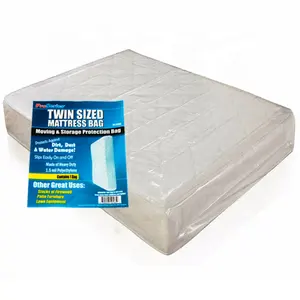 可定制尺寸可回收低密度聚乙烯聚丙烯材料单个单个透明塑料床垫储物套袋热封手柄
