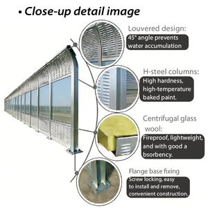 <span class=keywords><strong>Valla</strong></span> Acústica Industrial para Exteriores de Acrílico y PVC Microperforada, Resistente al Fuego, para Carreteras, con 80% de Reducción de Ruido y <span class=keywords><strong>Aislamiento</strong></span> <span class=keywords><strong>Acústico</strong></span> - Product Image 2