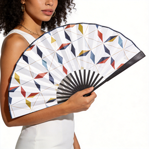 Ventilador de mano de papel con varillas de bambú, plegable, barato, para recuerdo, gran oferta 2026 - Product Image 6