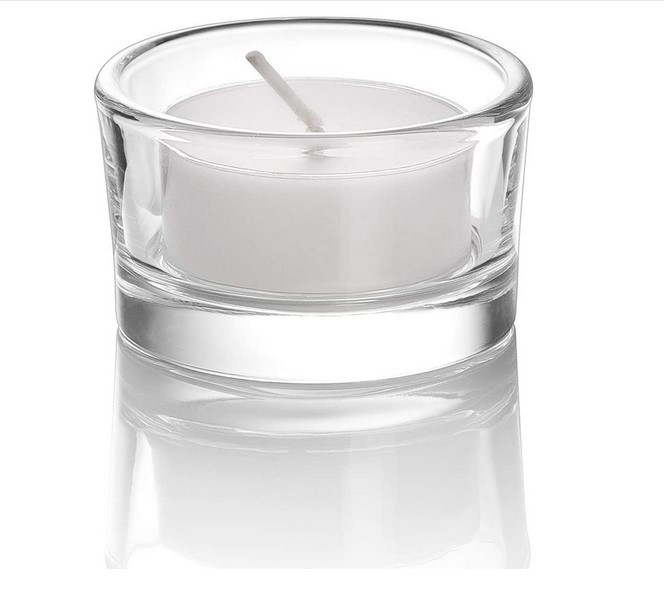 Clear Tealight Candle Holders -  Round Glass Candle Holder