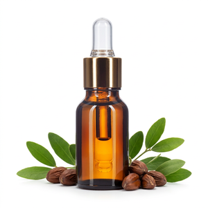 Huile de Jojoba Pure 100% Pure Certifiée ISO/GMP Soins du Corps Bouteilles en Verre - Product Image 1