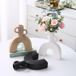 Jarrón de cerámica personalizado hecho a mano de fábrica R43, jarrón de cerámica de flores moderno nórdico Vintage con plantas <span class=keywords><strong>artificiales</strong></span> <span class=keywords><strong>para</strong></span> decoración del hogar - Product Image 6